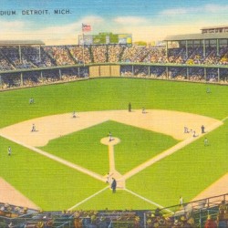 Drawing of the Detroit Tigers Stadium